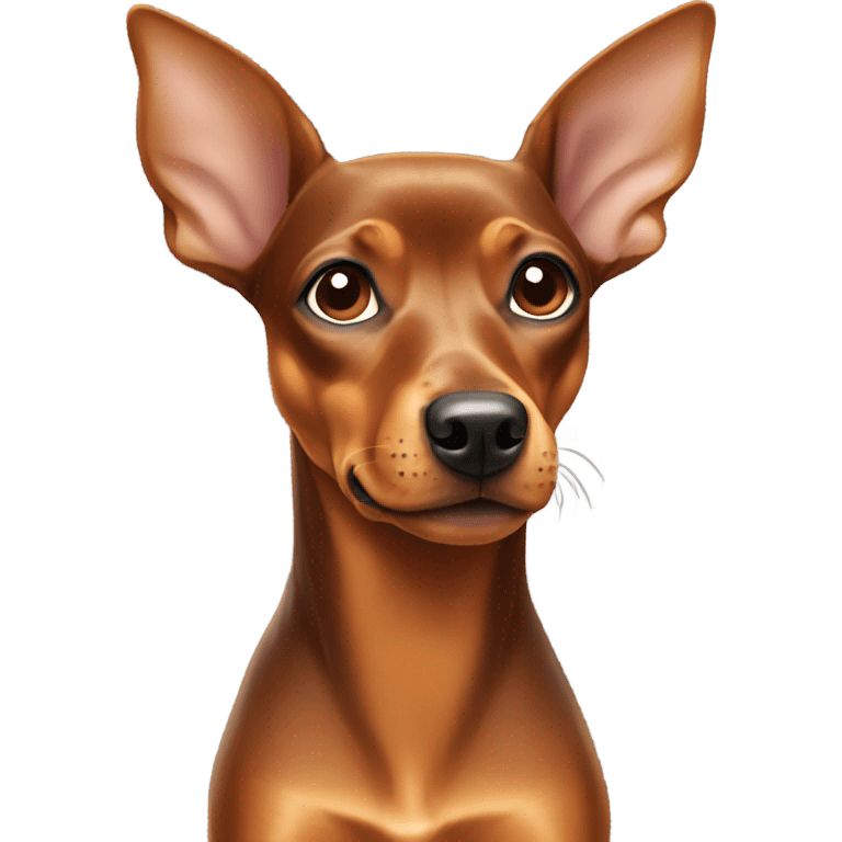 caramel pinscher with white paws emoji