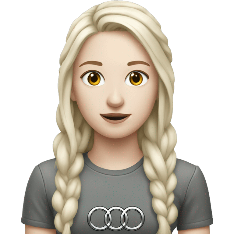 Pale girl with audi emoji