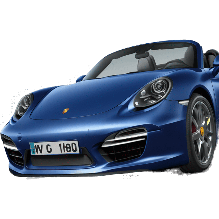 porsche 981 boxster dark blue rhd england number plate emoji