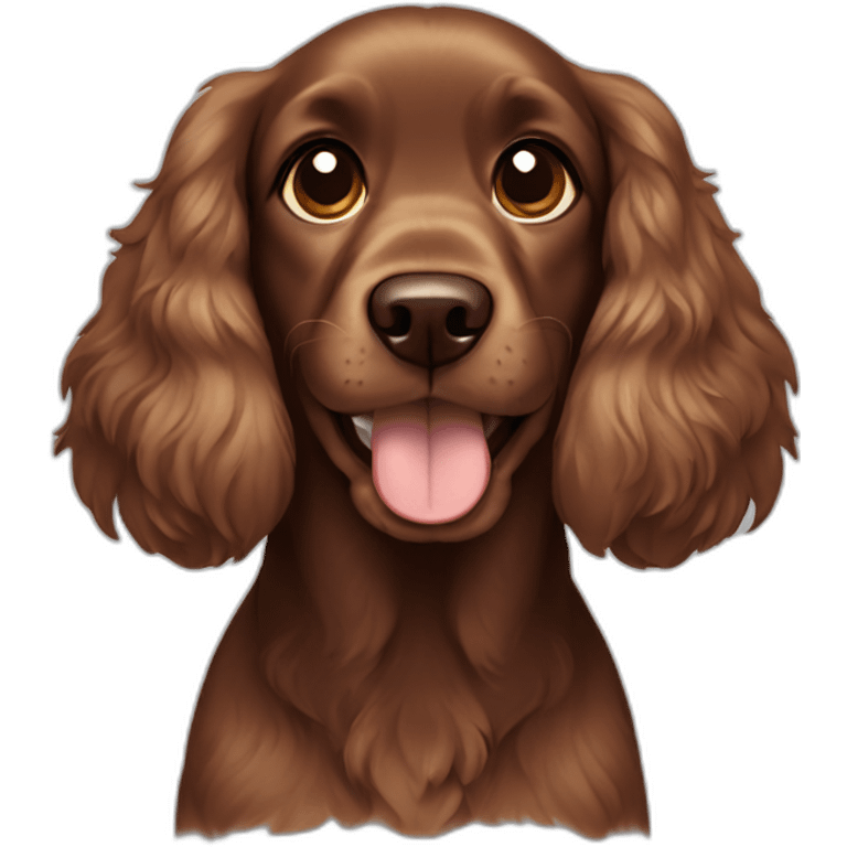 total brown cocker spaniel smailing emoji