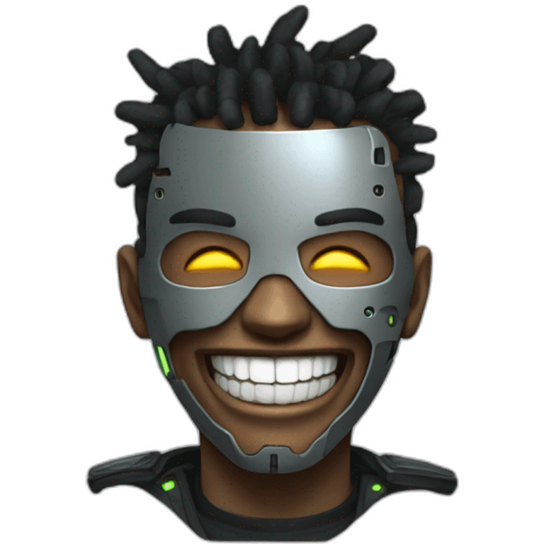 cyberpunk pandover laughing face emoji