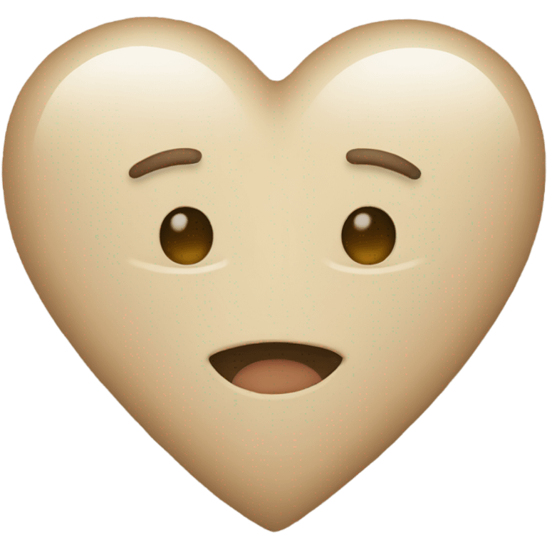 Beige heart emoji