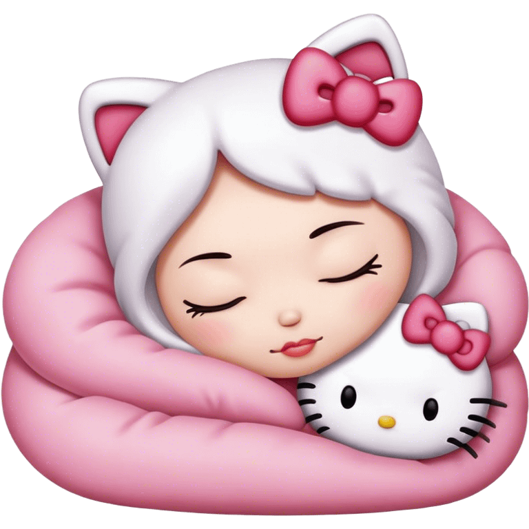 Hello kitty sleep emoji