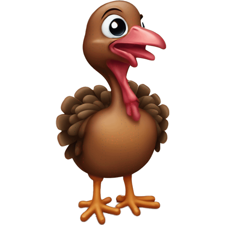 Funny baby turkey emoji