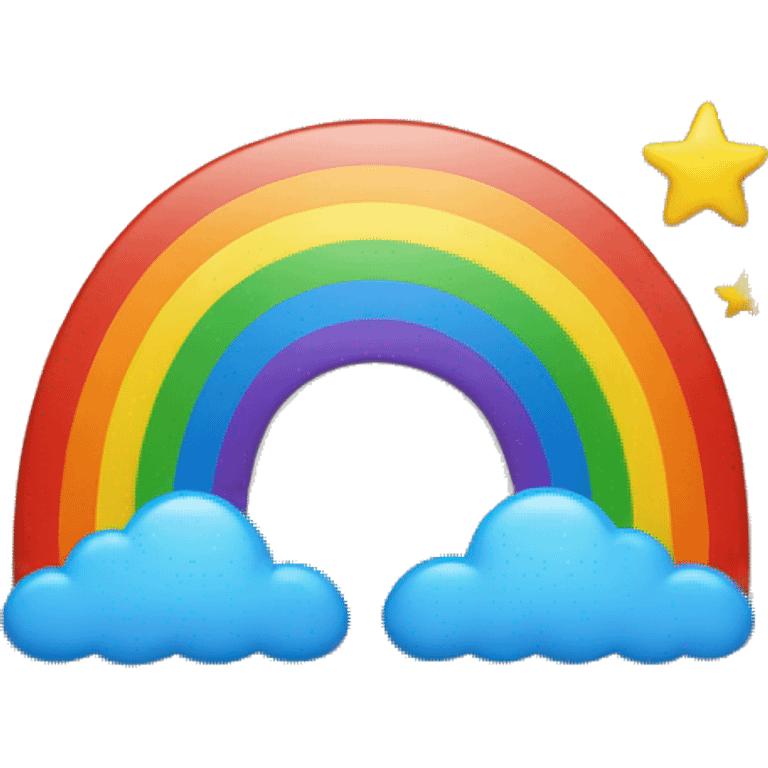 Rainbow and stars emoji