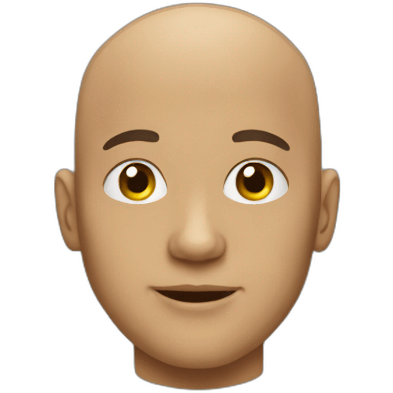 Bald young man emoji