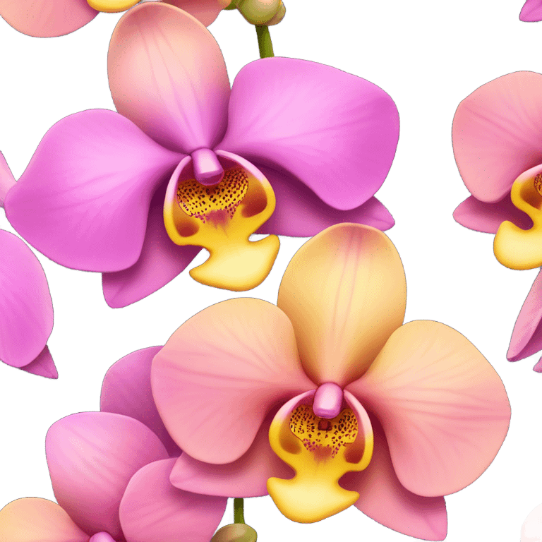 orchid pink and yellow gradation emoji