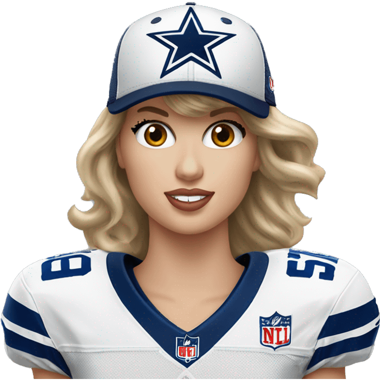 taylor-swift-in-nfl-cowboys-jersey emoji