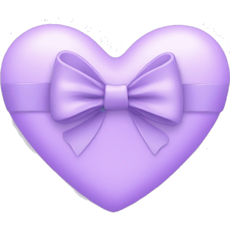 pastel purple heart with a bow emoji