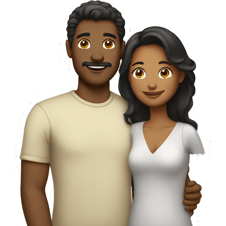 Casal interracial emoji