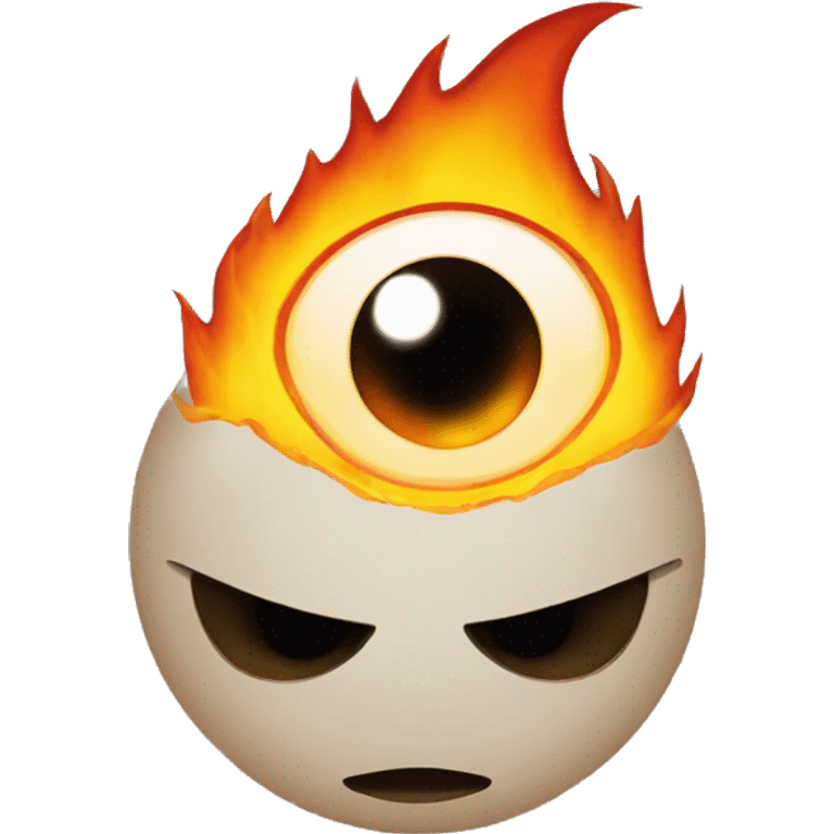 "fire" eye smiley emoji