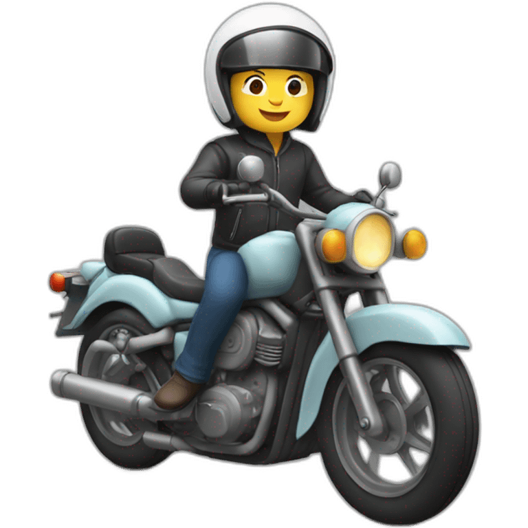 Chinois sur moto emoji