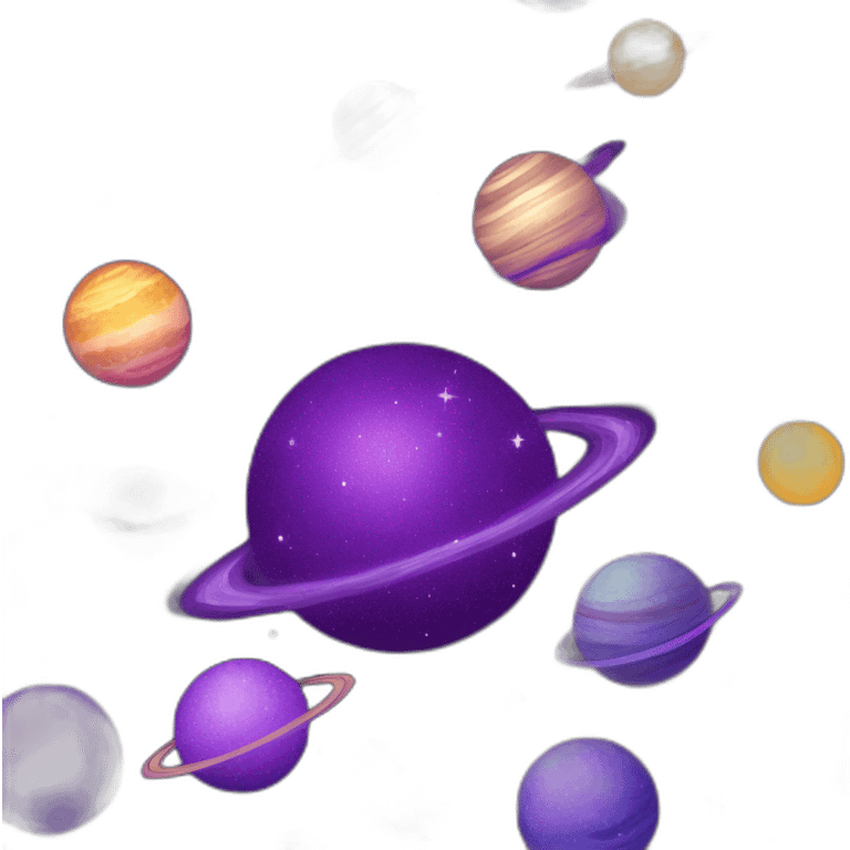 dark matter stars and moons planets and happyness dark purple glitter emoji