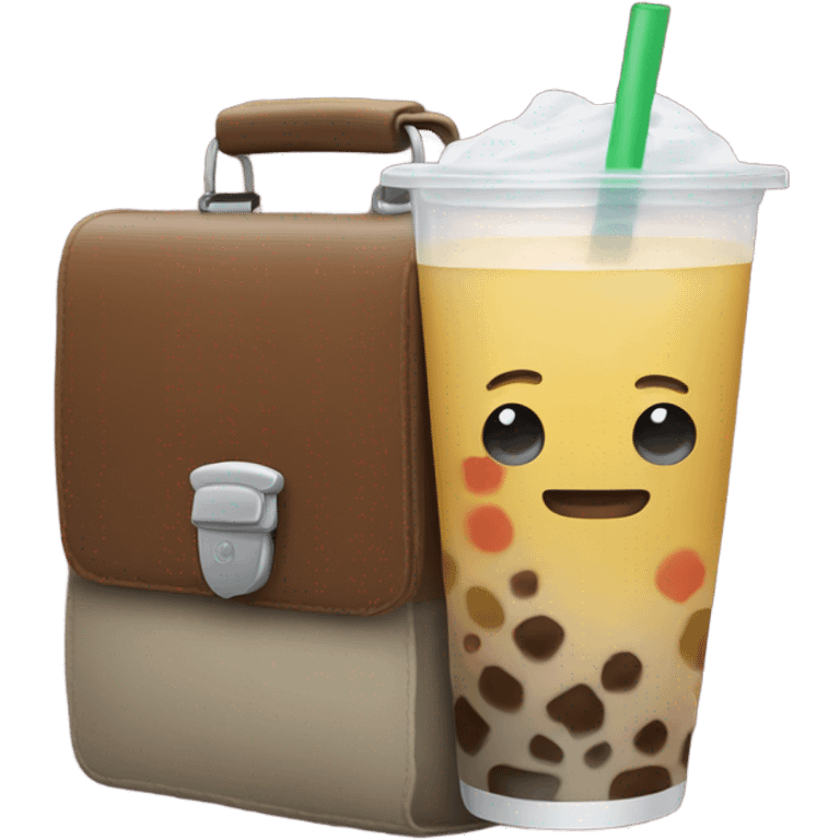 Boba holding a briefcase  emoji