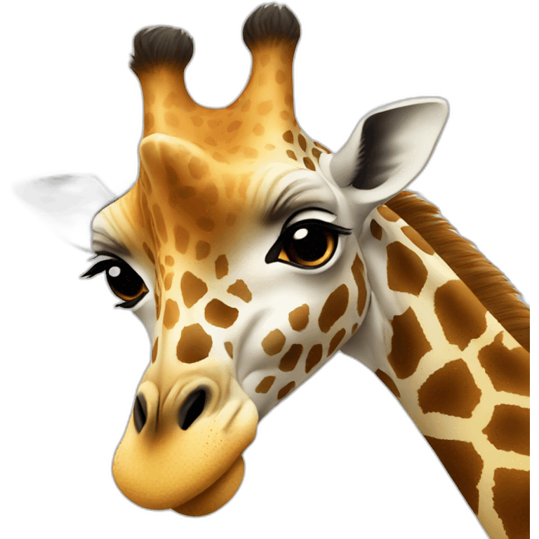 Giraffe licking emoji