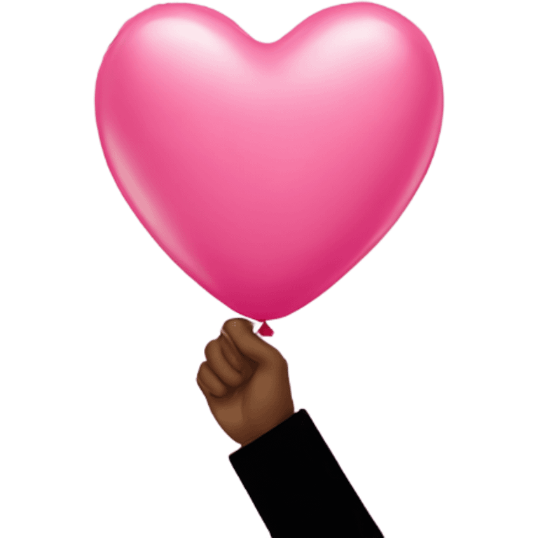 Big heart hands party balloon emoji