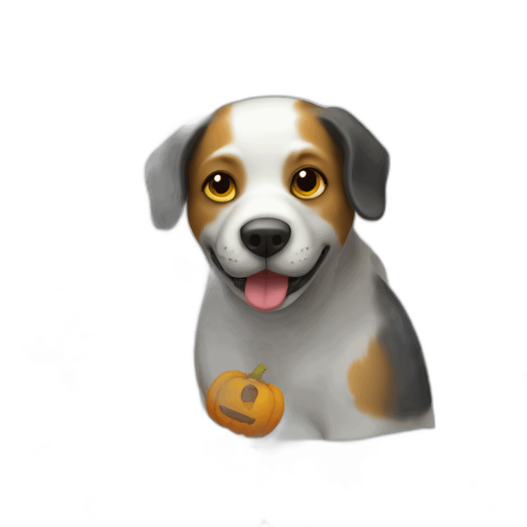 Dog-eating-holi-pumpkin emoji