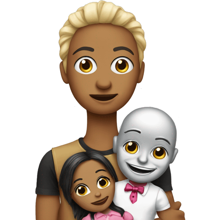 veventriloquist with a doll emoji