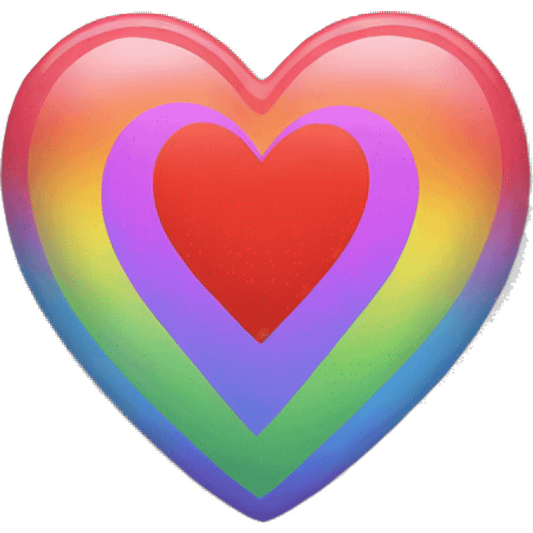 rainbow color heart emoji  emoji