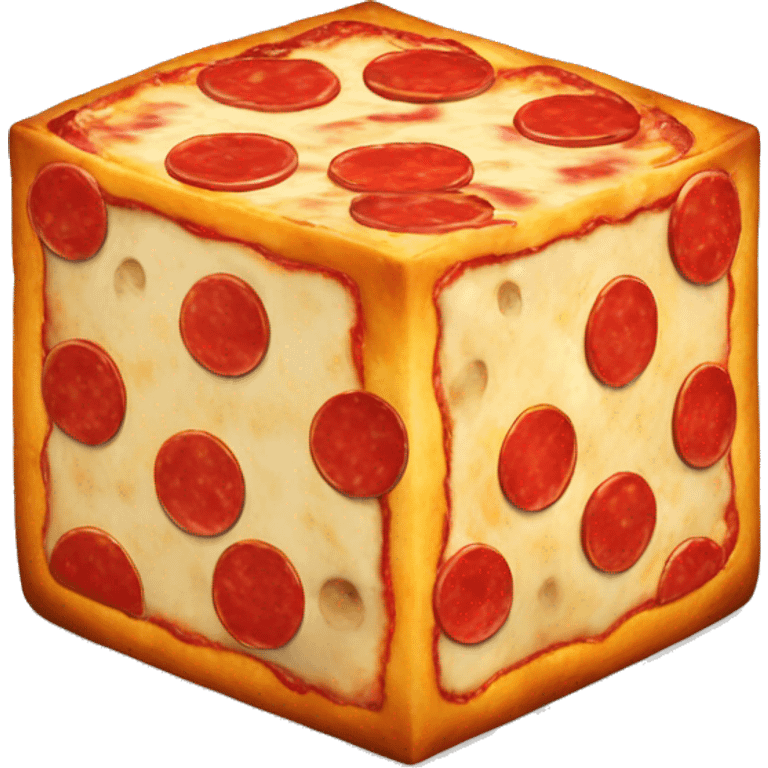 Cube pizza  emoji