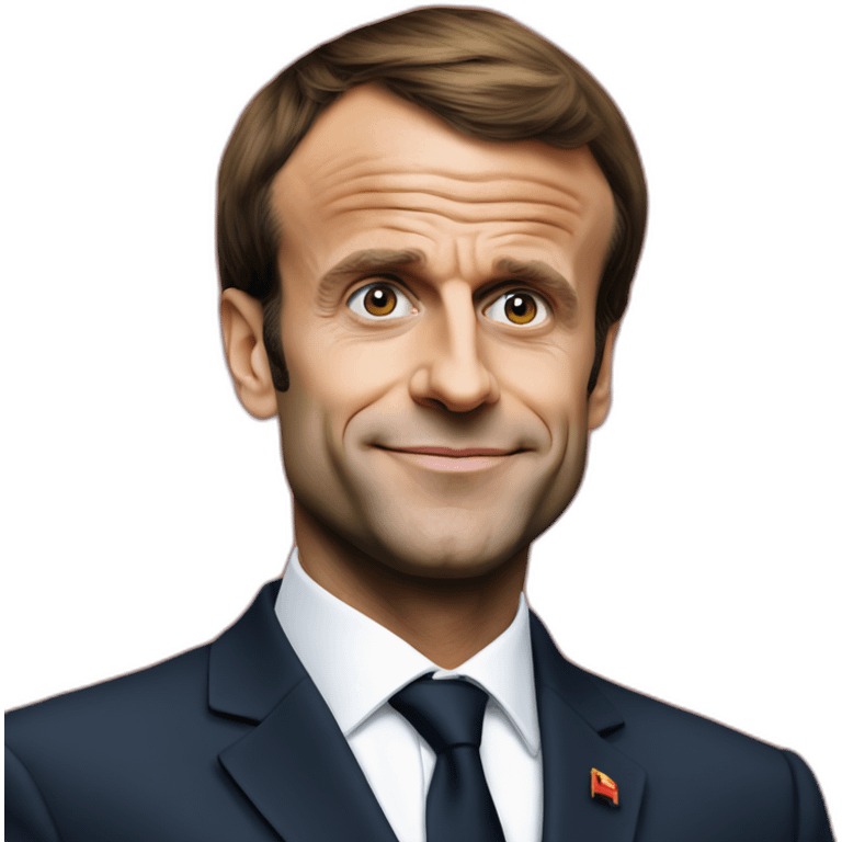 Emmanuel Macron like a devil emoji