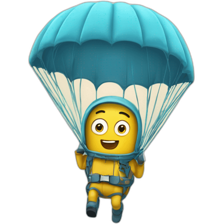 Bob l'éponge qui fait du parachute emoji