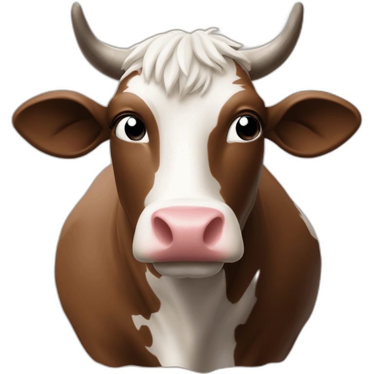 vache entourée d’un cœur emoji