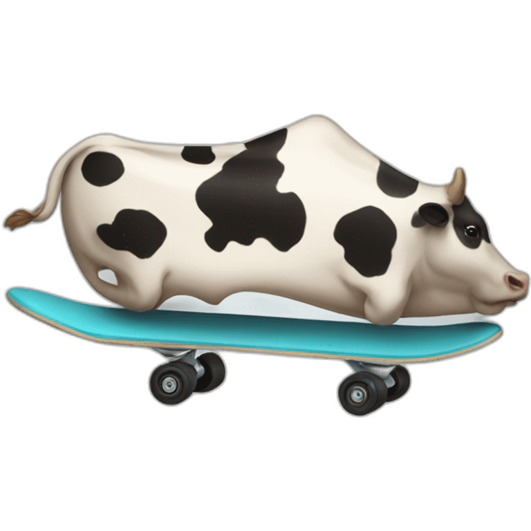 cow skate emoji