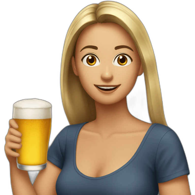 amigas tomando una cerveza emoji