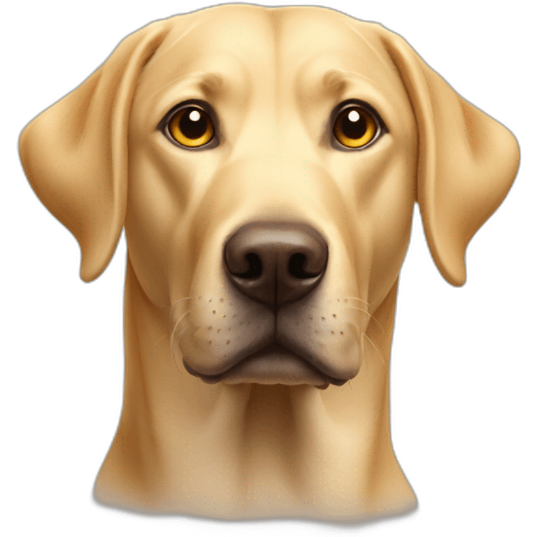 Labrador with egg on head emoji