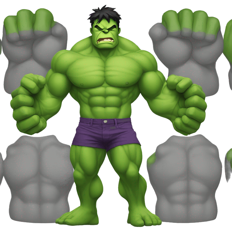 hulk with muscles with shirt emoji