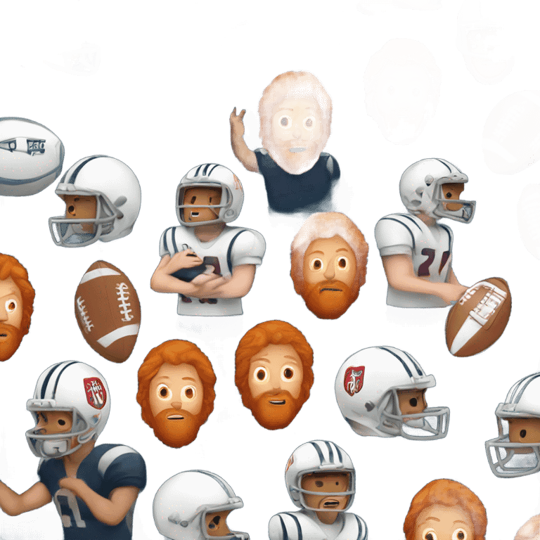 Ginger jesus playing American football  emoji