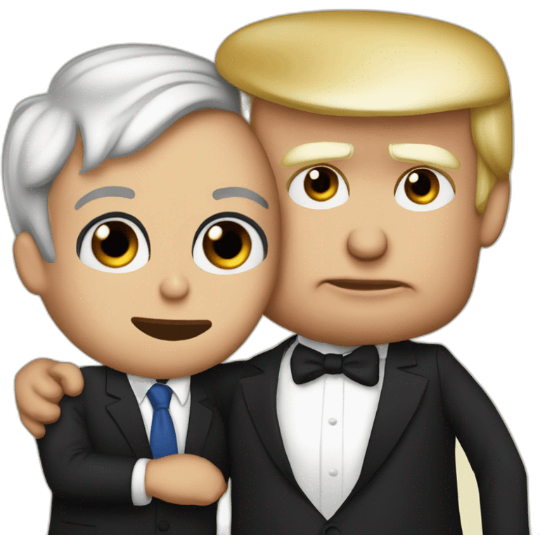 Emannuel macron bisou trump emoji