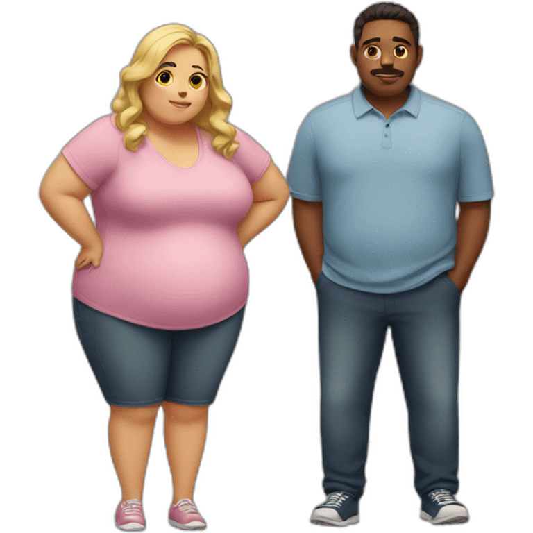 overweight couple emoji