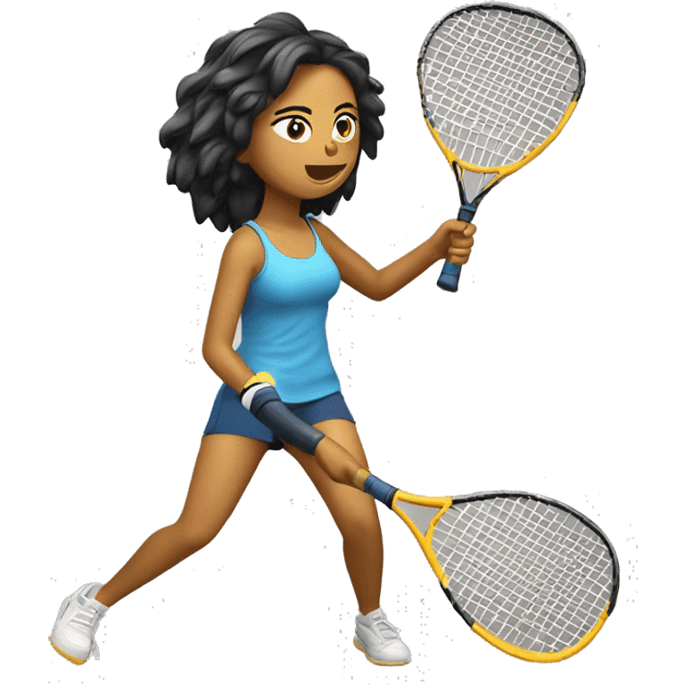 Chica ganando pádel emoji