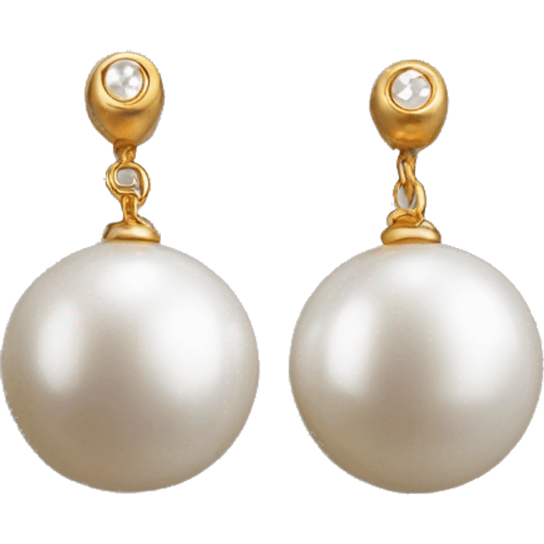 pearl earrings  emoji