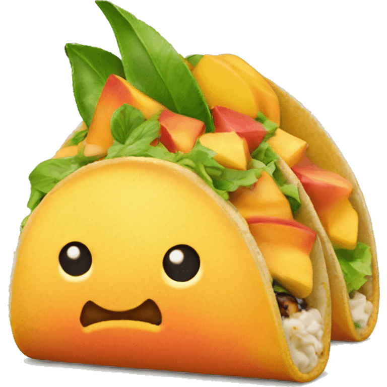 Peach tacos emoji