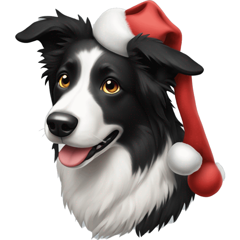 Christmas Border collie emoji