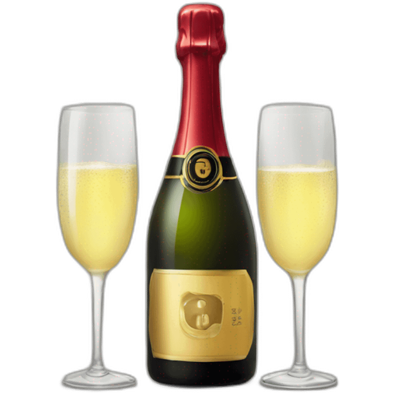 a guinea pif trinking sparkling wine emoji