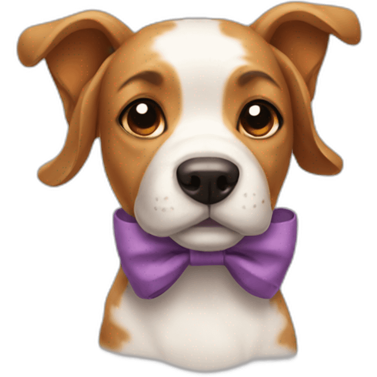 Dog with bow On the head emoji