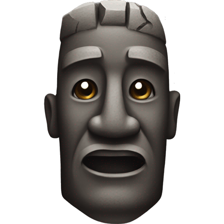 Moai emoji with 🦋 emoji