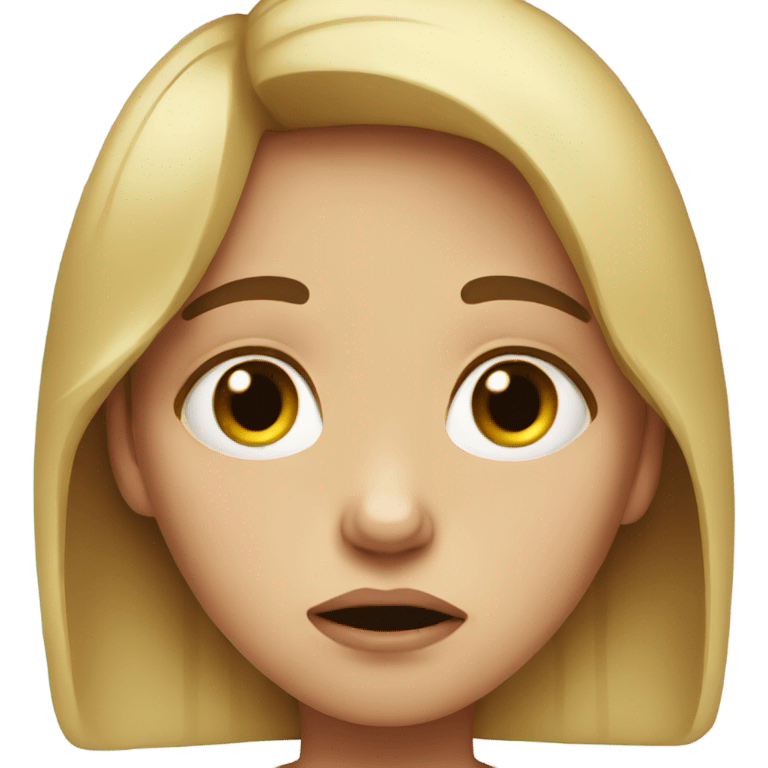 Realistic crying girl emoji