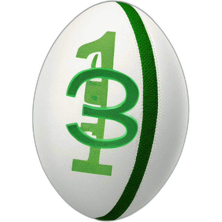 rugby ball with a dollar sign emoji