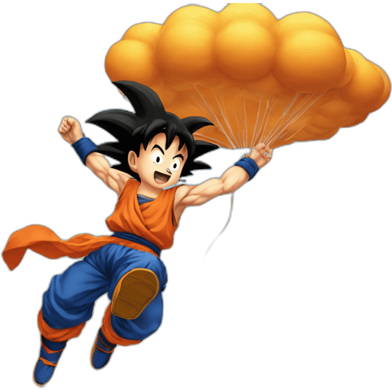 Goku boy on his flying cloud emoji