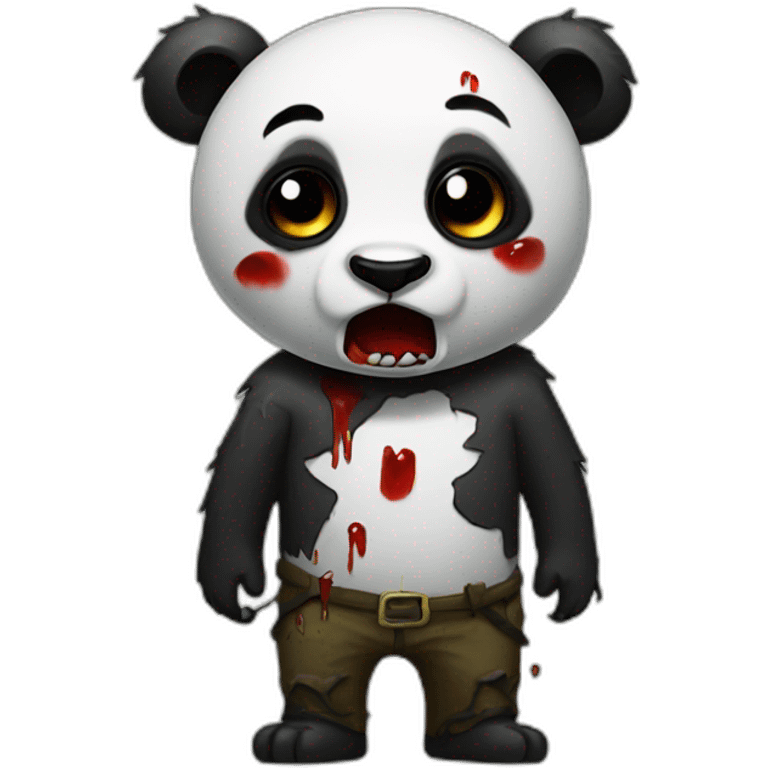 Panda as a zombie emoji