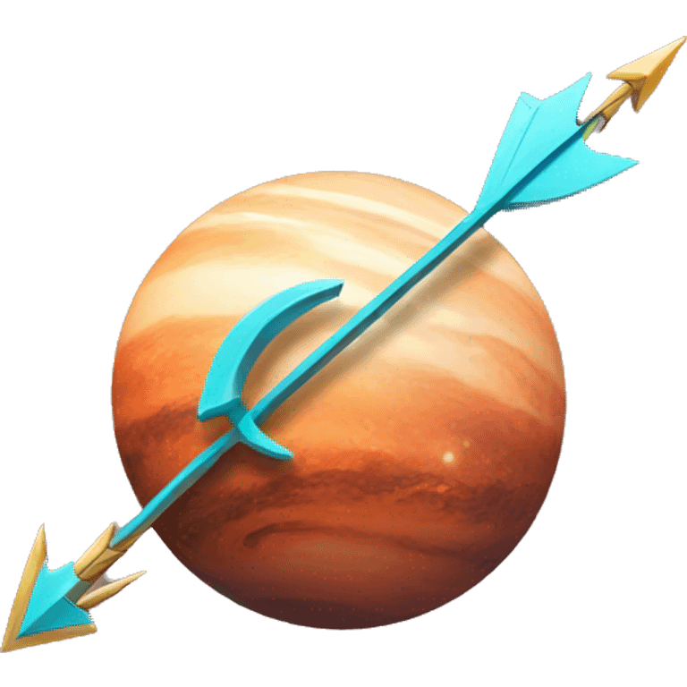 planet pierced by an arrow emoji