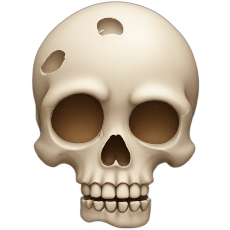 skull with hole in heads emoji