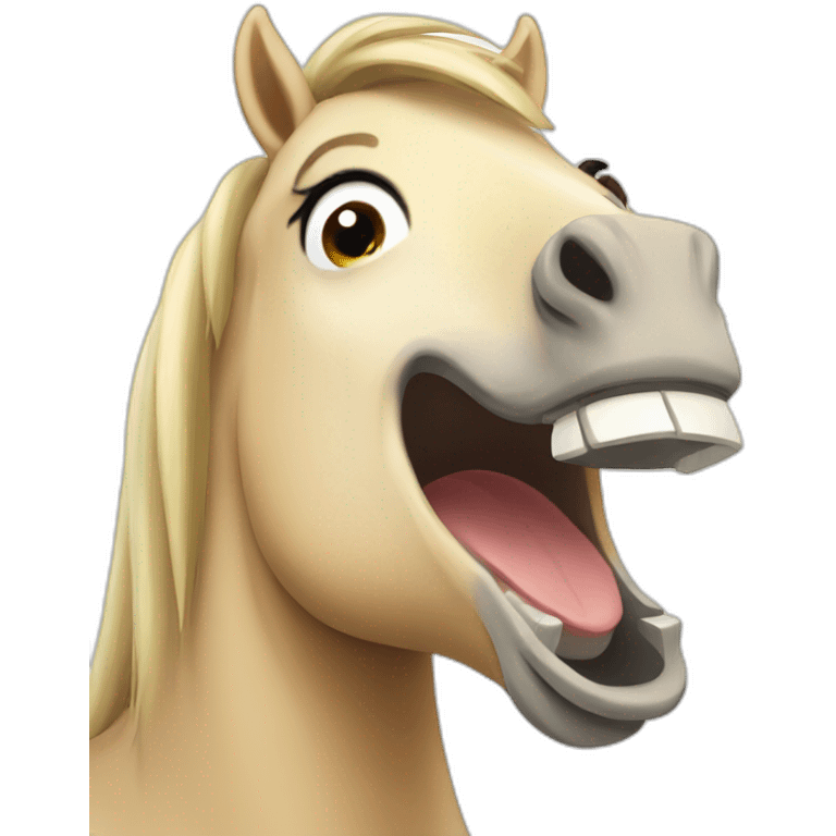 Fjord Horse laughing emoji