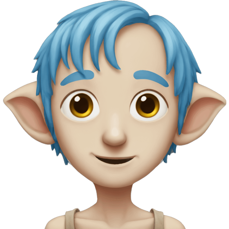 Dobby with blue hair emoji