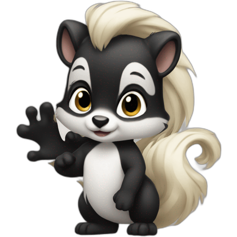 blonde cute skunk emoji